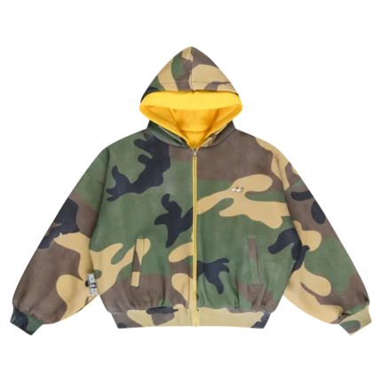 Deputy Department 1000 Fucking Gsm Zipper Camo Hoodie